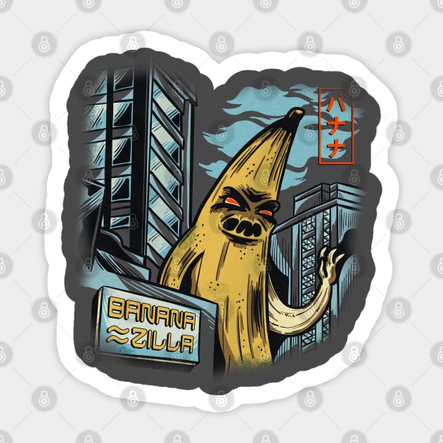 Bananazilla Sticker by ribandcheese